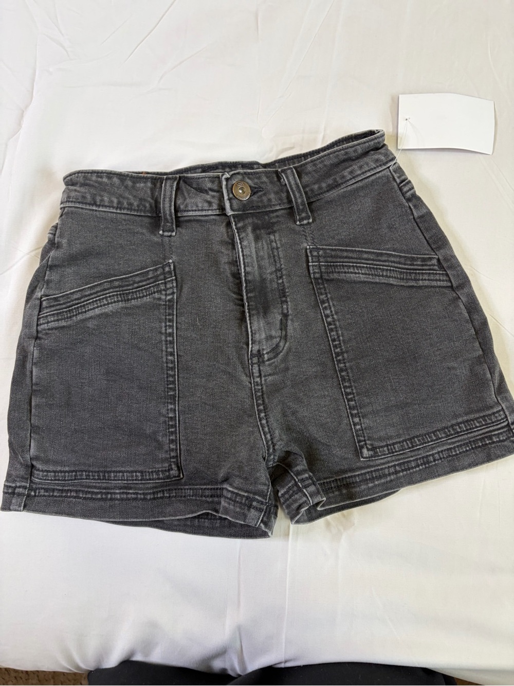 Vans High-Waist Washed Black Denim Shorts sz 24 women’s jeans